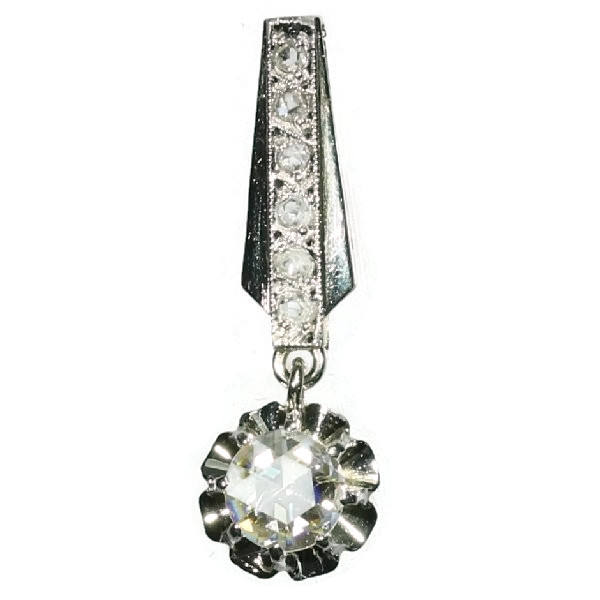 Decorative rose cut diamond pendant from the interbellum